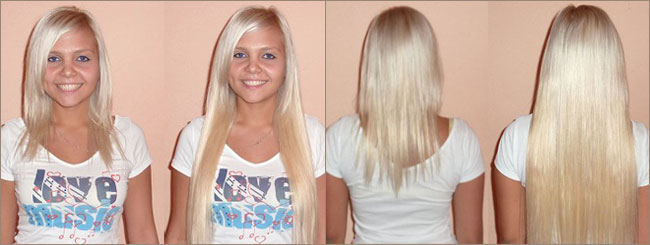 Как выглядят наращенные волосы. Фотографии до и после