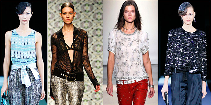Модные блузки: принты 2013
