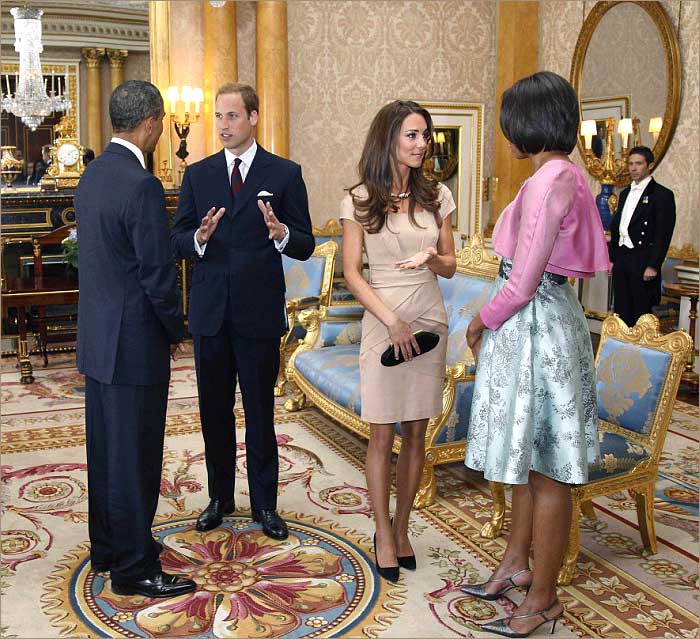 Барак Обама. принц Уильям, Кейт, Мишель Обама