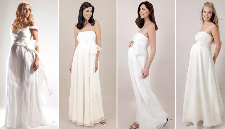 Модели свадебных  платьев для беременных
