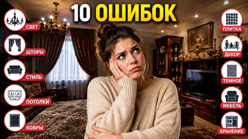 10 ошибок в интерьере, которые моментально старят вашу квартиру