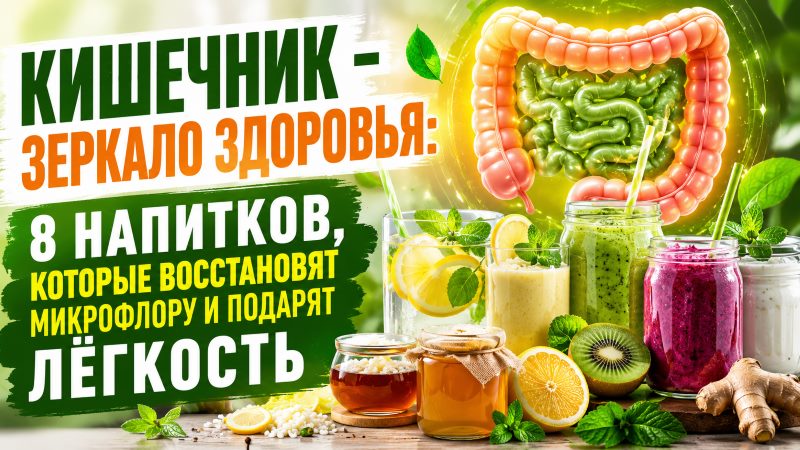 Кишечник - зеркало здоровья: 8 напитков, которые восстановят микрофлору и подарят лёгкость
