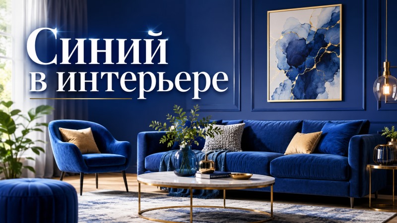 Синий цвет в интерьере: от классики до авангарда