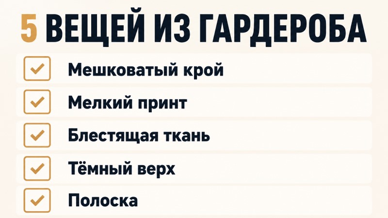 5 вещей из гардероба, которые старят и полнят