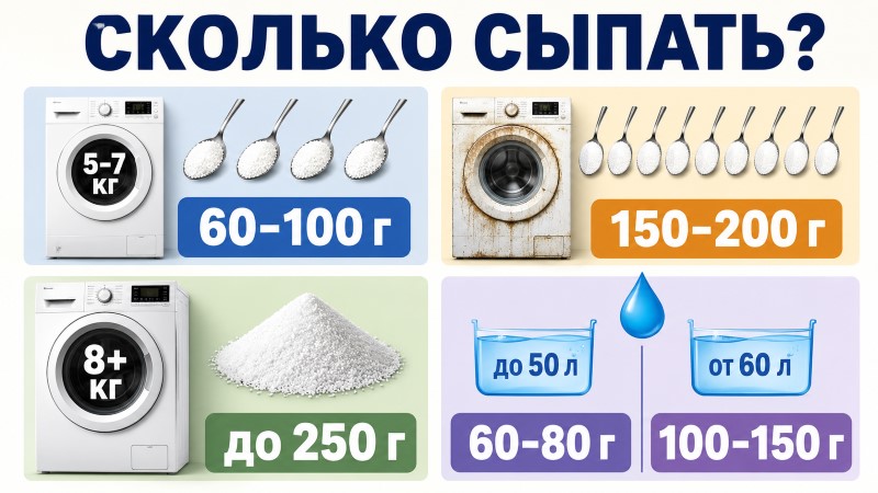 Дозировка лимонной кислоты для чистки стиральной машины