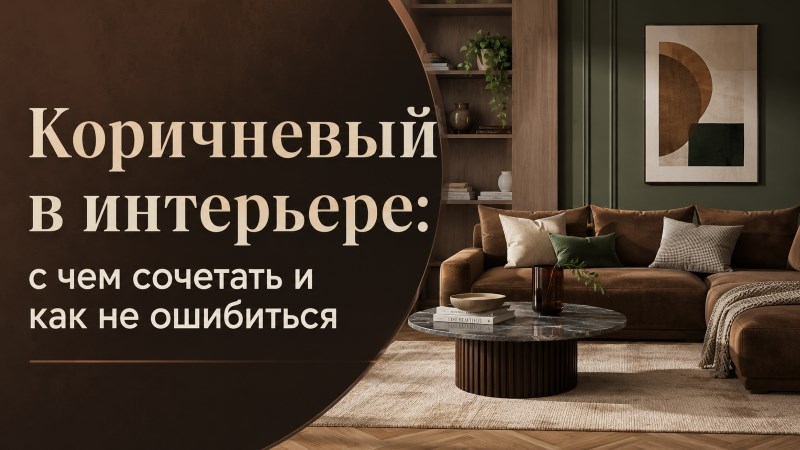 Коричневый в интерьере: с чем сочетать и как не ошибиться