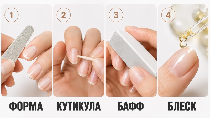 Этапы полировки ногтей: форма, кутикула, бафф, блеск