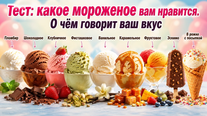 Тест: какое мороженое вам нравится. О чём говорит ваш вкус