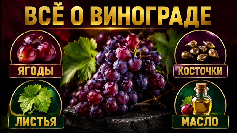 Всё о винограде: ягоды, листья, косточки и масло