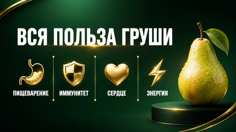Польза груши: пищеварение, иммунитет, сердце, энергия