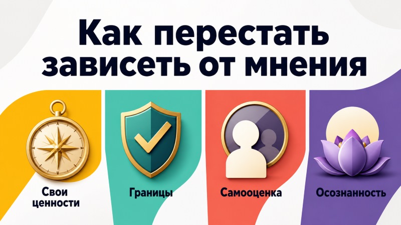 Как перестать зависеть от мнения: свои ценности, границы, самооценка, осознанность
