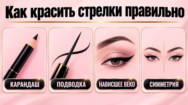 Как красить стрелки правильно: карандаш, подводка, нависшее веко, симметрия