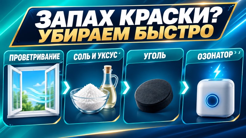 Способы убрать запах краски: проветривание, соль и уксус, уголь, озонатор