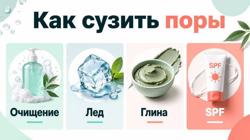 Как сузить поры: очищение, лед, глина, SPF
