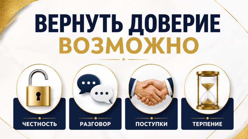 Как вернуть доверие: честность, разговор, поступки, терпение