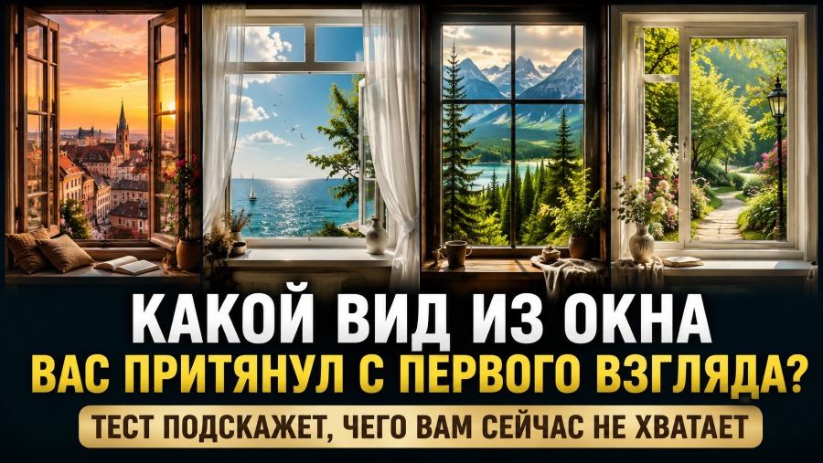 Какой вид из окна вас притянул с первого взгляда? Тест подскажет, чего вам сейчас не хватает