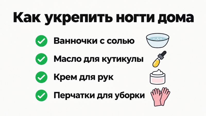 Способы укрепления ногтей дома: ванночки, масло, крем, перчатки