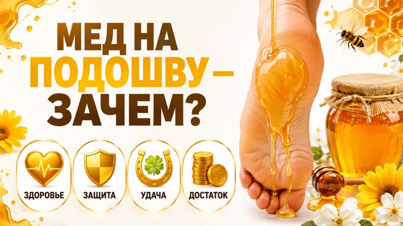 Мёд на подошве ноги: зачем и как это работает