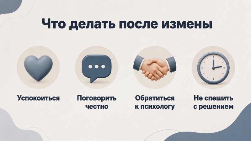 Что делать после измены: успокоиться, поговорить, обратиться к психологу, не спешить