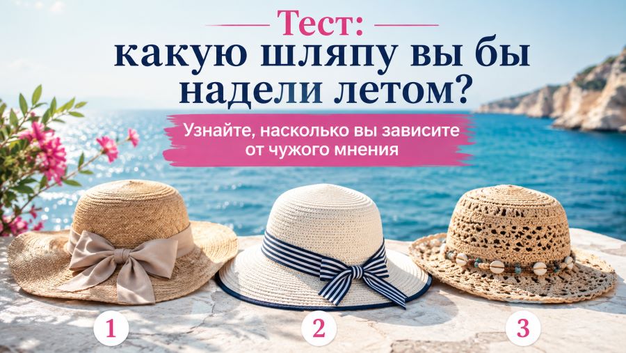 Тест: какую шляпу вы бы надели летом? Узнайте, насколько вы зависите от чужого мнения