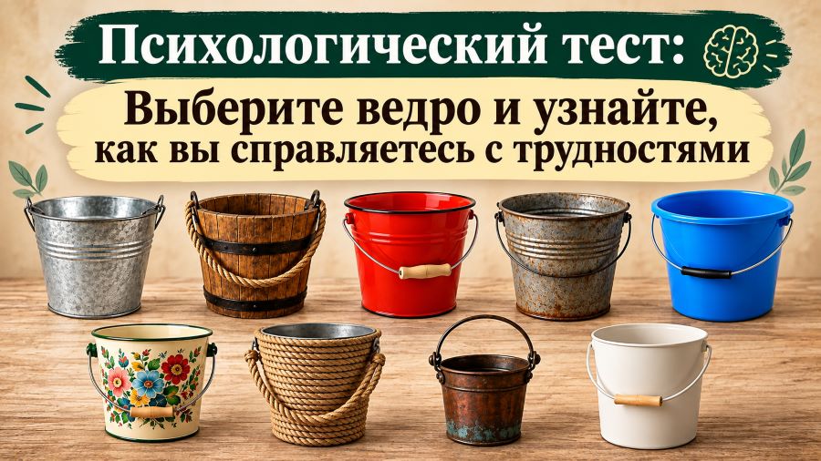 Психологический тест: выберите ведро и узнайте, как вы справляетесь с трудностями