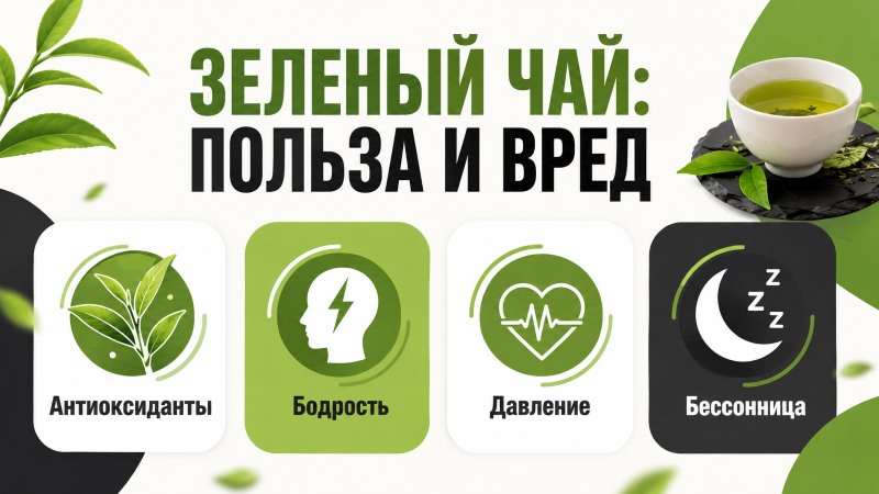 Зеленый чай: польза и вред — антиоксиданты, бодрость, давление, бессонница