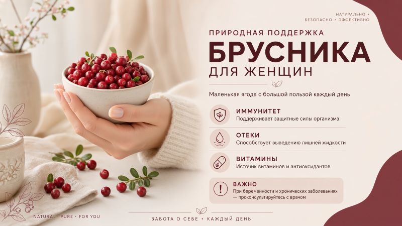 Брусника для женщин: польза, витамины и свойства
