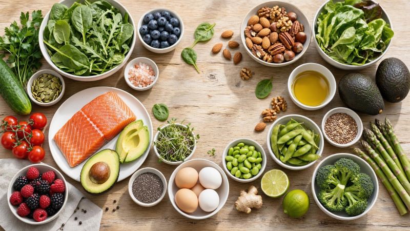 Продукты для похудения: рыба, овощи, ягоды, орехи и яйца