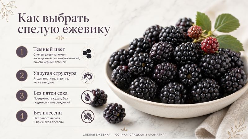 Как выбрать спелую ежевику: 4 главных признака