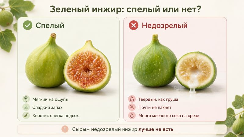 Зеленый инжир: спелый или недозрелый
