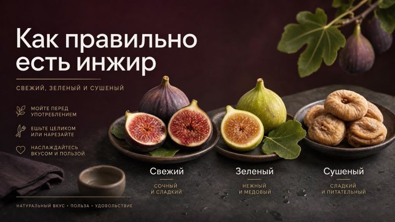 Как есть инжир: свежий, зеленый и сушеный