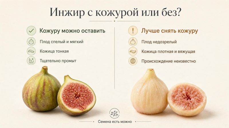 Инжир с кожурой или без: можно ли есть
