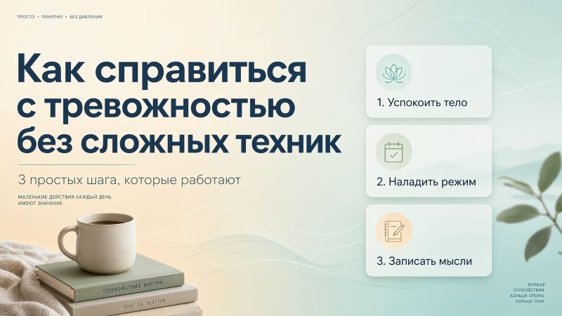 3 простых шага как справиться с тревожностью без сложных техник