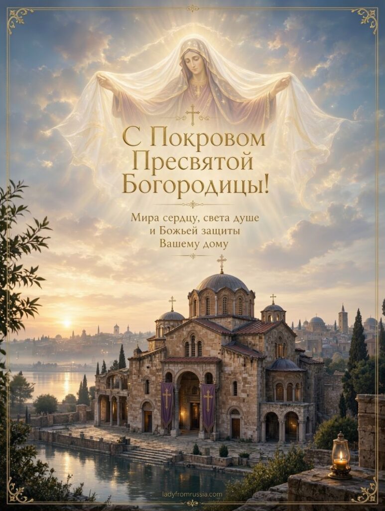 С Покровом Пресвятой Богородицы: Богородица и храм