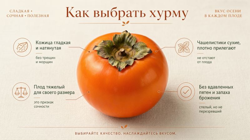 Как выбрать хурму: признаки спелого и сочного плода