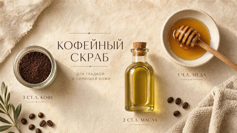 Рецепт кофейного скраба с медом и маслом