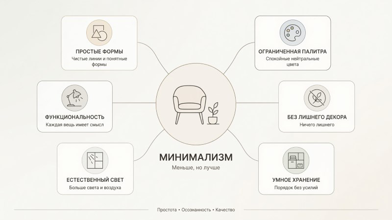 6 главных принципов минимализма в интерьере: простые формы, функции и свет