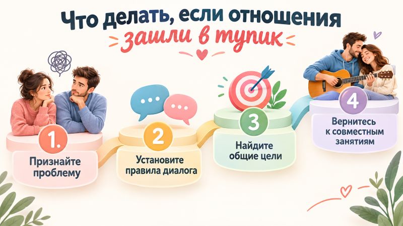 4 шага выхода из тупика: признать проблему, диалог, цели, совместные занятия