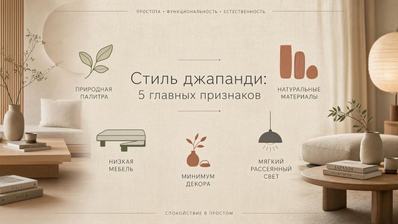 5 главных признаков стиля джапанди в интерьере