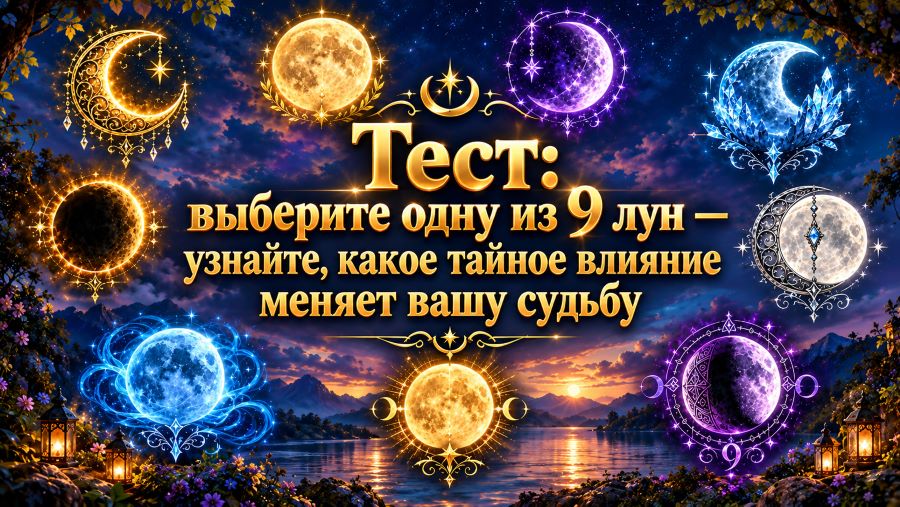 Тест: выберите одну из 9 лун - узнайте, какое тайное влияние меняет вашу судьбу