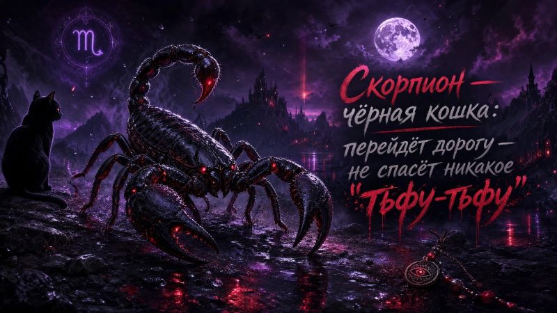 Скорпион и черная кошка: смешная цитата про знак зодиака