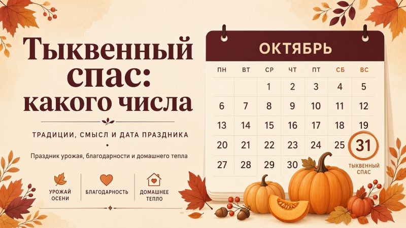 Тыквенный спас 31 октября: календарь и тыквы