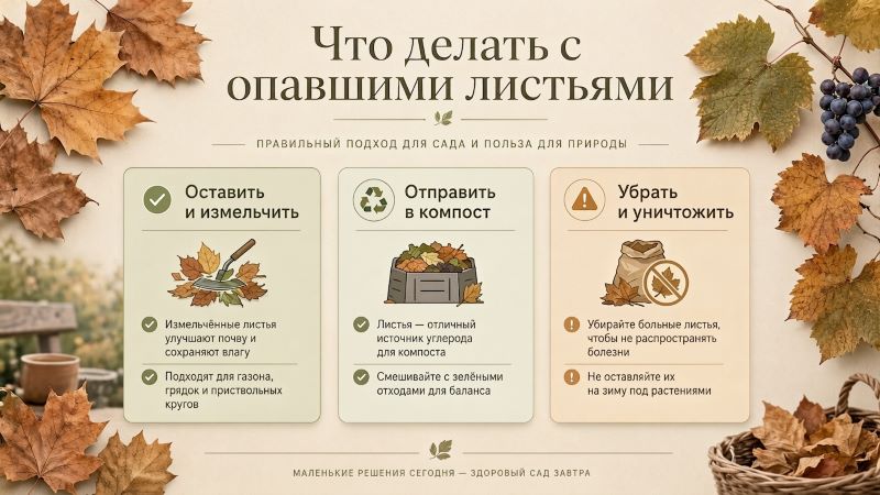 Что делать с опавшими листьями: 3 способа для сада