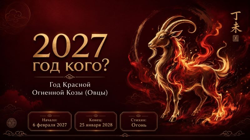 2027 год кого: Красная Огненная Коза, символ года и стихия Огня