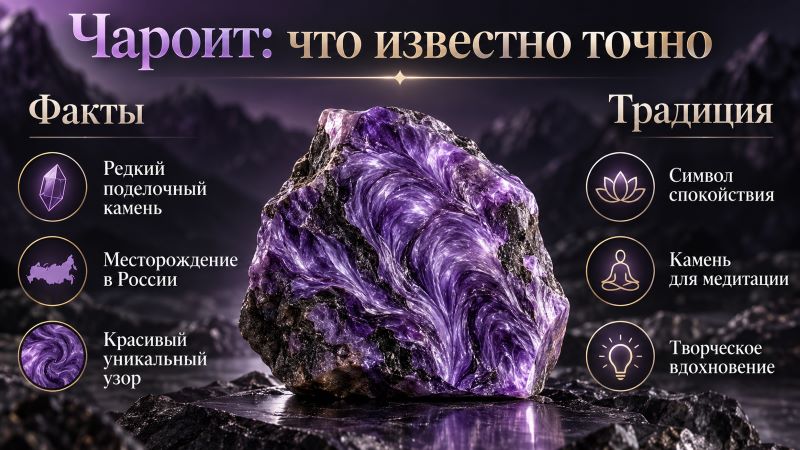 Чароит: факты о редком камне из России и его традиционное значение