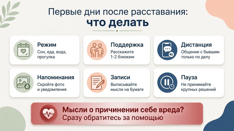 Первые дни после расставания: что делать и как себе помочь