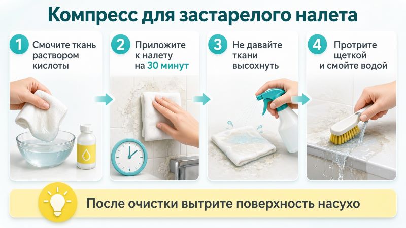 Инфографика: компресс для удаления застарелого налета