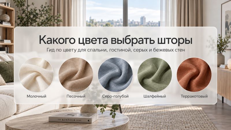 Палитра цветов штор для спальни и гостиной с бежевыми стенами