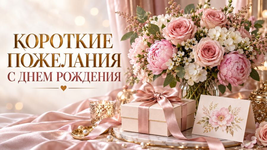 Короткое пожелание с днем рождения: красивые и мудрые слова