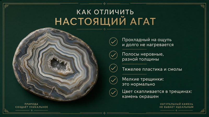 Как отличить настоящий агат: 5 признаков натурального камня